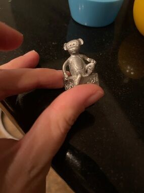 Pewter Monkey Figurine Trinket
